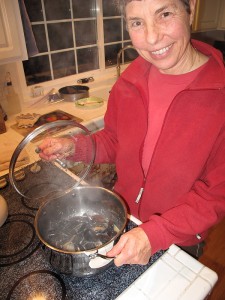 Fresh steamed mussels in wine and garlic butter started the evening.