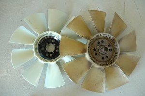 Our fan blade had a bad chip and was clearly showing the brittleness of time.
