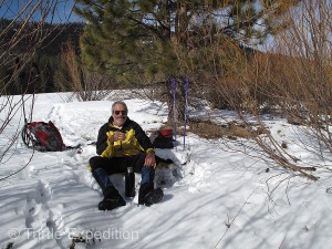 A little hot chocolate by the babbling creek. It doesn’t get any better.