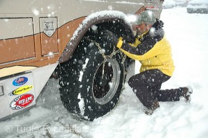 Learning that your chains don’t fit on the side of the road in a blizzard is not the best time. Always pre-fit at home before you need them.