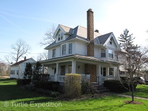 Reutter’s Roost is a transitional Queen Anne style home with a Victorian wraparound porch was built in 1913.