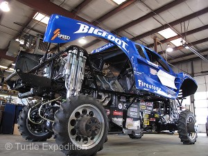 Today’s racing fleet of Bigfoot trucks has a slightly modified suspension.