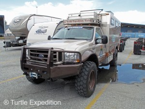 Easily removable external accessories like lights and cameras were packed in the camper.