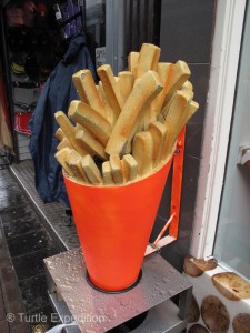 As popular as it was 45 years ago, hot French fries with mayonnaise are still a local favorite.