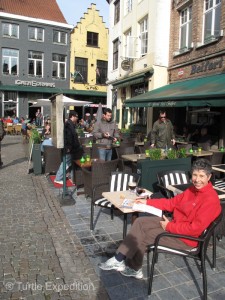 We were always tempted by the pleasant outdoor cafés.