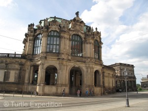 This section of the Zwinger contains a world famous porcelain collection.