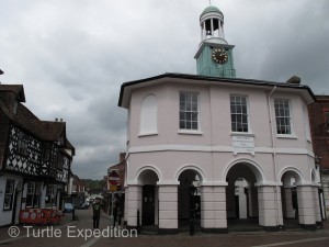 The ancient market hall affectionately called The Pepperpot is the center of town.