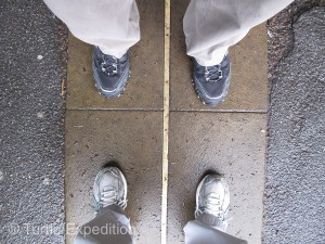 If you arrive at the Greenwich Meridian timeline at the right time, theoretically, you could stand with one foot in Saturday and the other in Sunday.