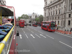 Ahh, those famous double-decker red busses. Everywhere you look, busses and more busses.