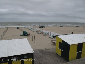 The grey Atlantic was not inviting. We could see why people flock to the beaches of California.