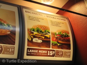 A Big Whopper with a Coke: $16.94 Fries are extra.