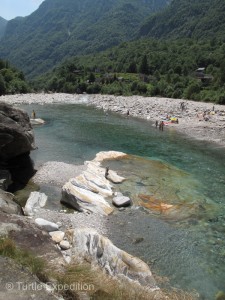 Beautiful pools in the river and crystal-clear waterfalls cascaded down cliffs. We wished we had brought our bathing suits.