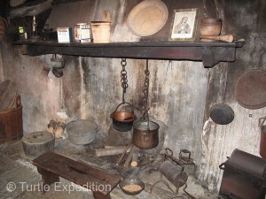 The local museum gave a good impression of how these people lived in this remote area. All cooking was done on an open fireplace.