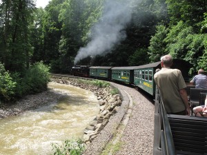 The Fichtellbergbahn followed a route through three very different natural settings including the Rabenau Gorge.