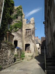 The narrow streets of the old part of town were in walking distance of the RV parking area.