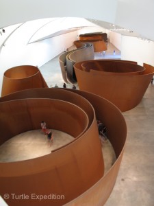 “The Matter of Time” by Californian Richard Serra particularly fascinated us. Our experience created the essence of the art itself.