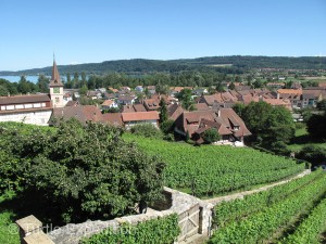 The medieval town of Erlach, (founded in 1274), was a grand place to celebrate the Swiss National Holiday.