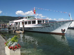 We hiked to the island of St. Peter (actually a peninsula) and returned to Erlach via boat.