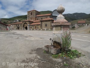 The Romanesque church near the pass was built in 1216.