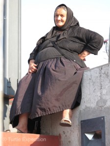 Where there are markets in Portugal, there are gypsies. This is the typical dress for an older female.