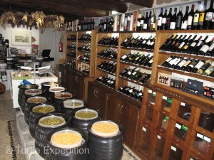 Little shops selling Port Wine and souvenirs were fun to browse. We couldn't resist the barrels of olives.