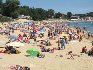 With shopping bags full, there was still the beach.