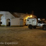 Our camp next to the bullring in Azaruja was quiet and friendly.