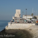Our waterfront camp on the River Tejo was on the cycling/jogging promenade just down from the Tower of Belém and the Discoveries Monument.