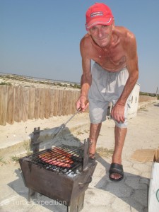 A neighbor insisted we try barbequed sardines and mackerel.