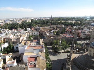 The bells were silent and the view from the bell tower was impressive.