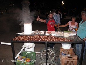 Vendors were selling roasted chestnuts. Autumn was in the air.