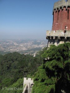 The view from one of the watch towers at the National Pena Palace was spectacular.