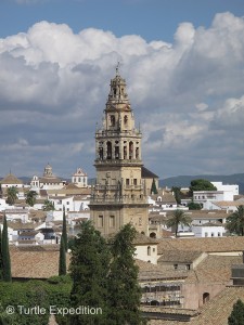 From the top of the watchtower we could see the cathedral bell tower, once a minaret.