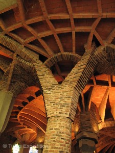 Gaudí incorporated many form from nature. The structural columns resemble trees in a forest.