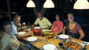A joint dinner with the Schebesta family was a great way to become instant friends!