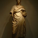 As we had seen in Portugal’s Mafra Cathedral, (see Mafra, Portugal blog), we were astounded by the details of this marble statue, probably of Poppaea Sabina, second wife of Nero as a priestess. Note the folds of the robe and the hair. Too bad she never met David, (see Florence, Italy blog).