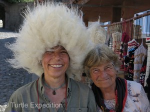 This sheepskin hat would have been perfect for skiing in Park City, the only one on the slopes but Monika didn’t like the sheepy smell.