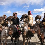 Over 70 Kazakh Golden Eagle hunters had assembled for this once a year event, all dressed in their typical Mongolian Kazakh attire.