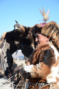 The close relationship between the hunter and his golden eagle was amazing to observe.