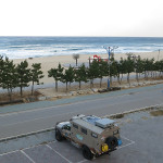 We quickly found a beautiful parking spot right across the beach.