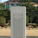 The monument in the American section says all. “HONOR, FREEDOM, PEACE”.