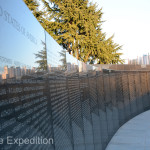 This wall lists all the US service members lost in the Korean War.