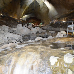 Water spouts from several cracks and holes in the cave walls. These join to make good-sized streams, waterfalls and large pools.