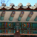 In the nearby Confucius Temple we were impressed with the beautiful detailed painting and the ornate end caps on the tiles.