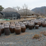 Sort of a mixture of fermented cabbage, chilies and fish, kimchi is stored in clay pots. No Korean meal is complete without kimchi.