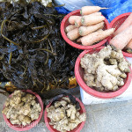 Seaweed, ginger and carrots ready for the next chef.