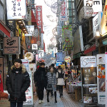 Streets were teeming with fast food stands.