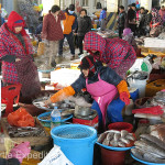 Women do most of the bargaining and selling. Temperatures were cold enough that fish did not need to be kept on ice. Wonder what they do in the summer.