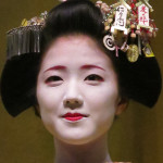 Various hairstyles and decorations change as a geisha continues her training and grows to maturity.
