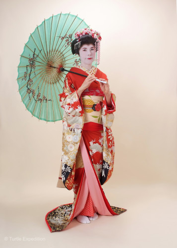 Presenting my personal Geisha. I thought about renting her out, but she couldn't sing nor play cards in Japanese.